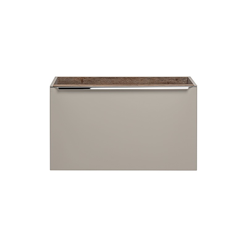 Meuble sous-vasque 80 cm 2 tiroirs finition taupe argile Santa Fe Taupe